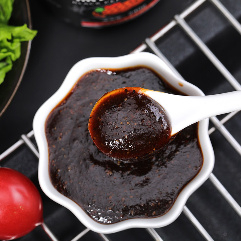 姜老大低脂黑胡椒酱西餐牛排酱黑椒酱黑椒汁意面酱低脂水煮菜蘸酱