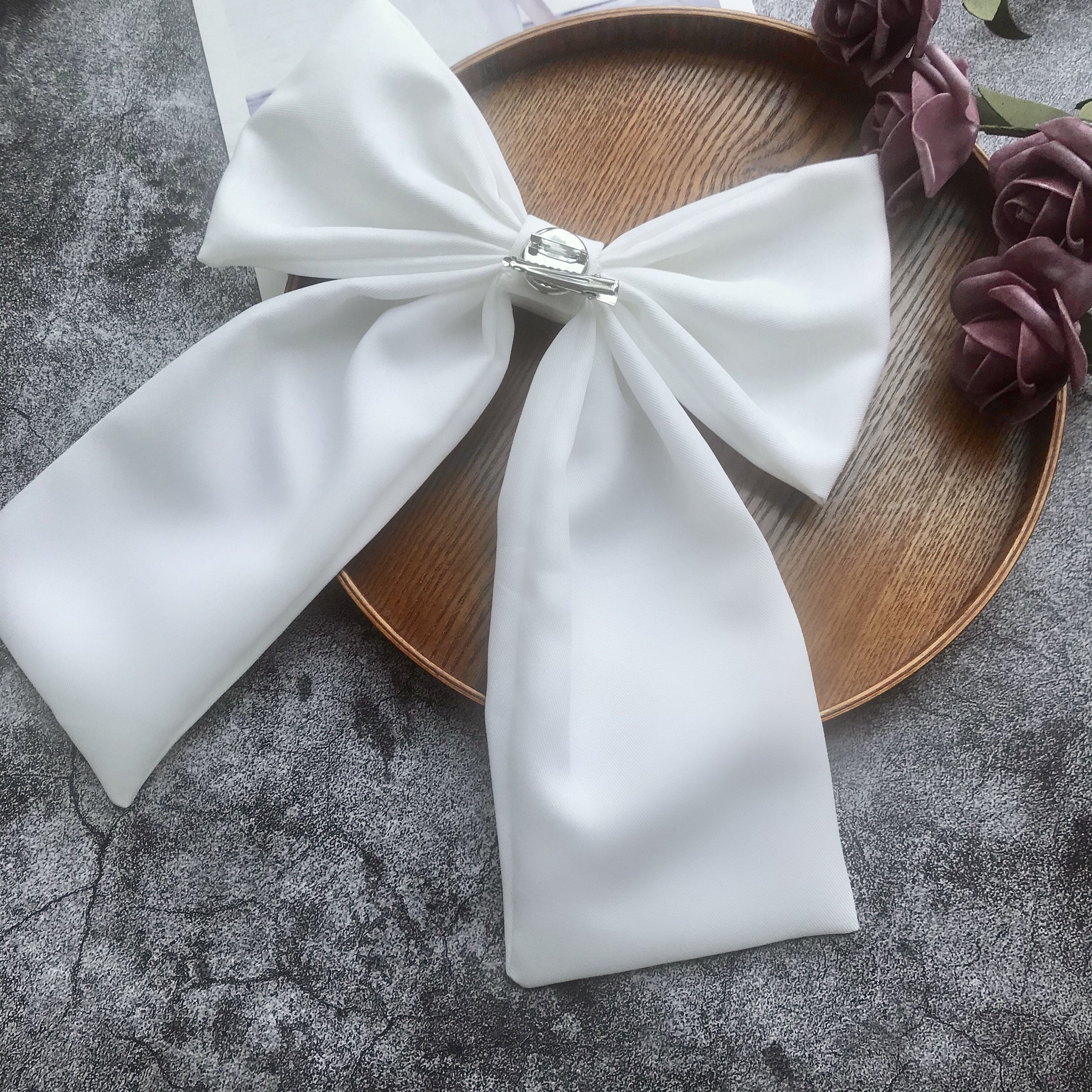 配饰后背蝴蝶结饰海军风白色日系学院纯色领结领结