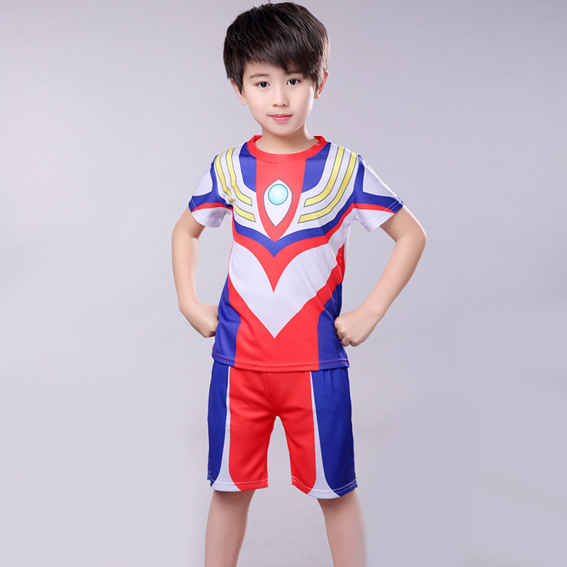 正版儿童奥特曼赛罗服装迪迦皮套男孩套装长袖春秋万圣节扮演服