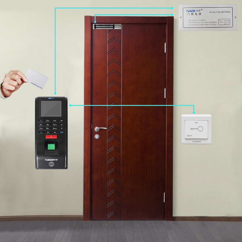 电子门禁系统套装玻璃门铁门双门电磁锁磁力锁刷卡门禁锁一体机