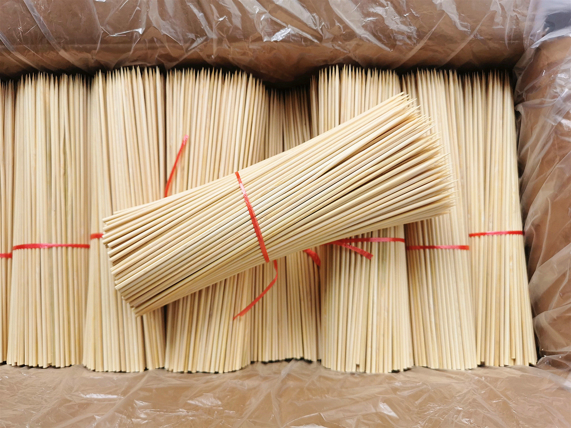 竹签20cm炸串火腿肠羊肉串签子用品工具烧烤商用竹签