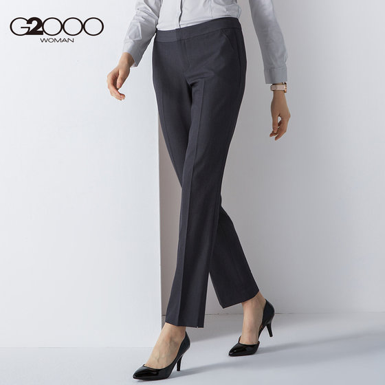 G2000 Women's Business Casual Work Western Pants Black Temperament Medium Waist Straight Tube Formal Pants G2000 Women's Business Casual Work Western Pants Black Temperament Medium Waist Straight Tube Formal Pants