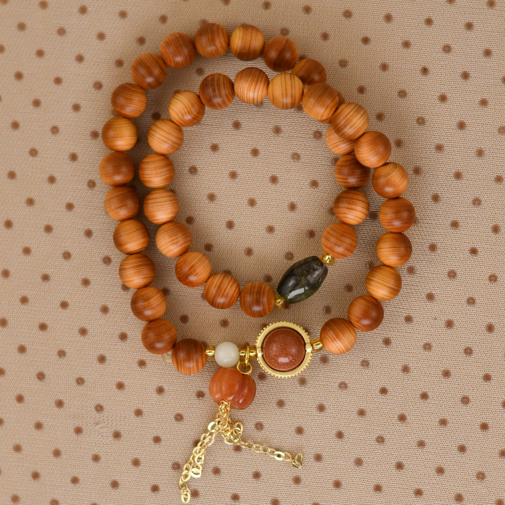 芭比檀香木香手串佛珠单圈南瓜配饰手饰手戴佛珠
