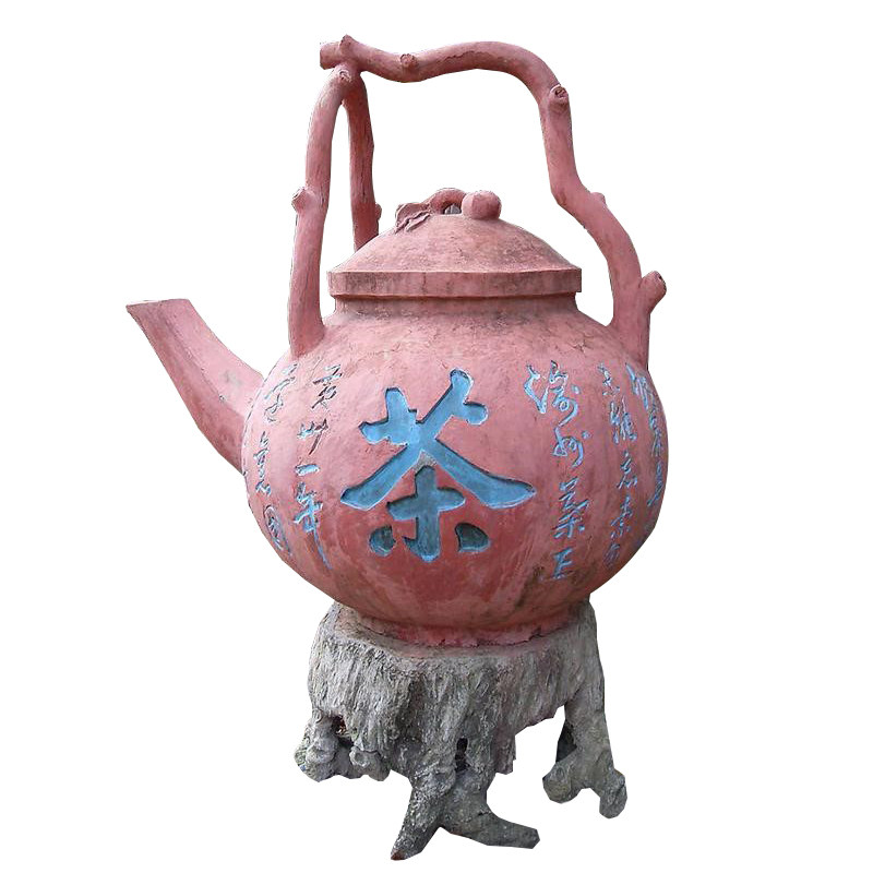 茶文化大型玻璃钢仿铜茶壶雕塑景观园林民俗小品装饰摆件