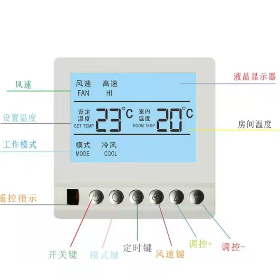 中央空调温控器图解图片