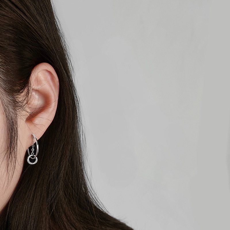 无耳石耳盘耳蚊香耳钉银针锆石洞必通勤百搭耳夹