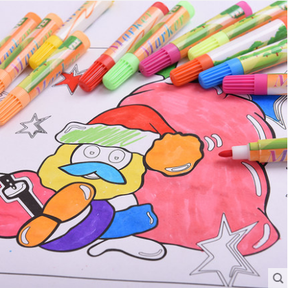 宝宝启蒙教材涂鸦涂色儿童手绘彩色画本绘画素描