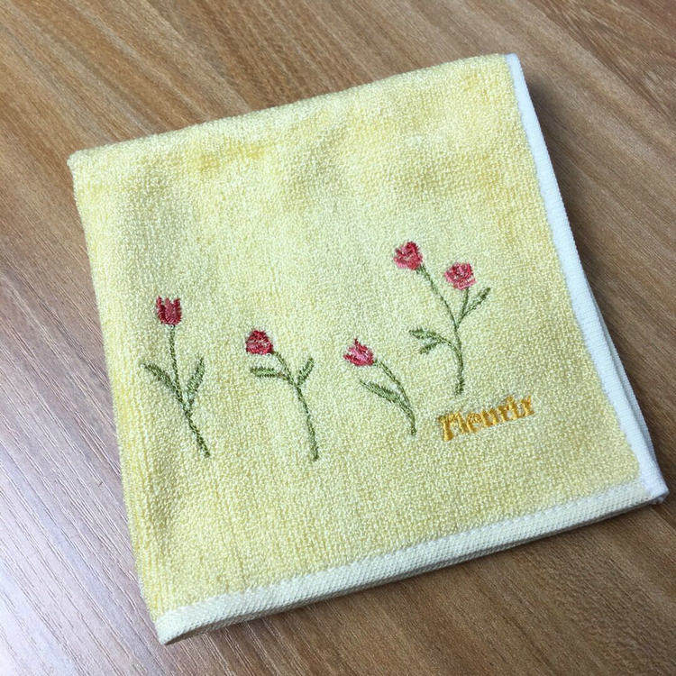 毛巾真丝桑蚕蚕丝小方方巾绣花手帕手巾洗脸手巾