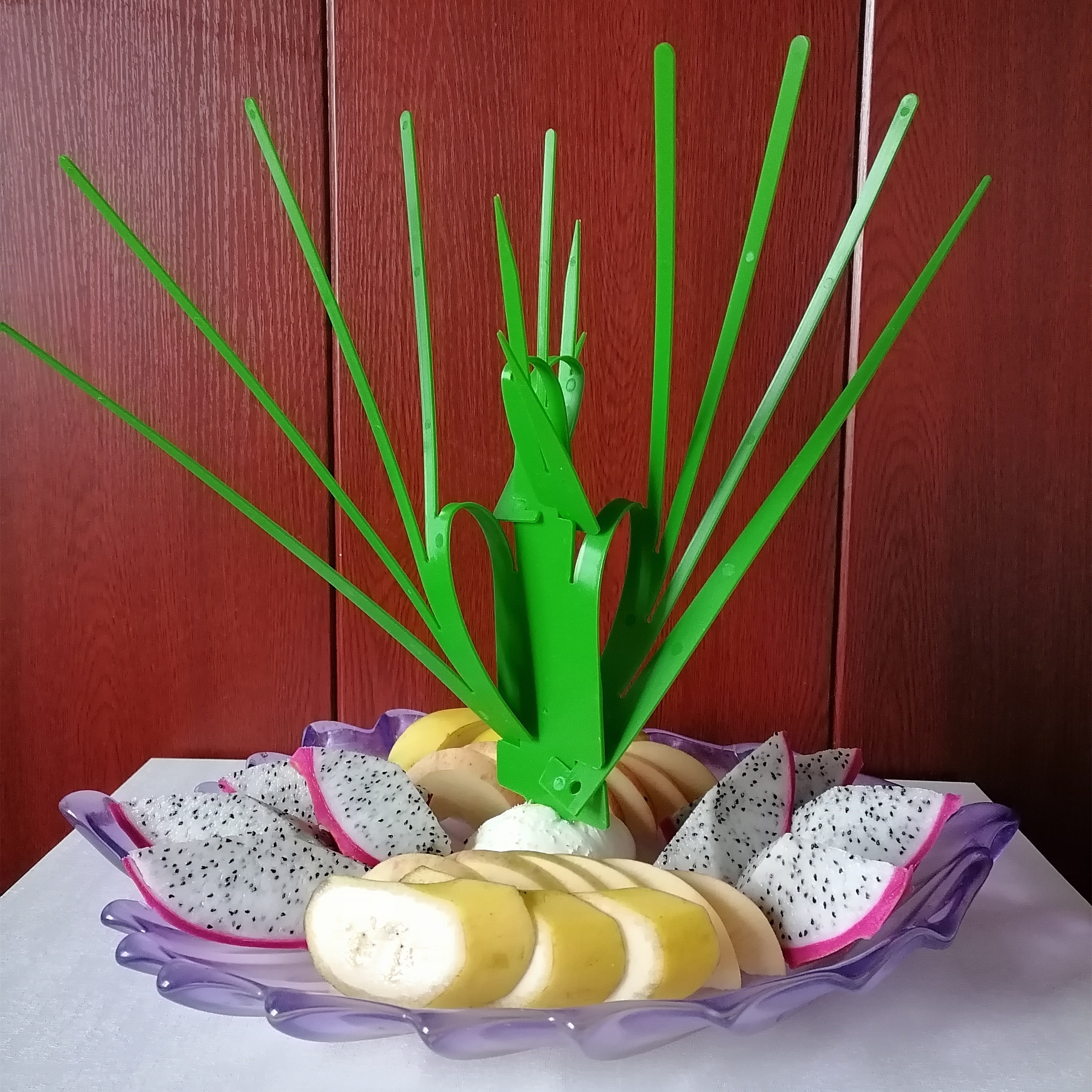 ktv水果拼盘装饰仿真西瓜皮雕刻刻花果盘盘头果盆