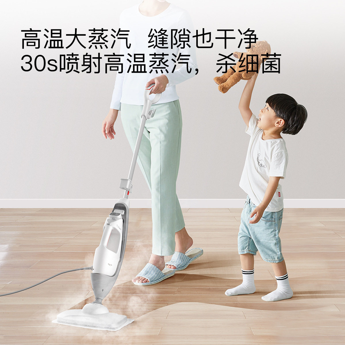 蒸汽德尔玛家用多功能电动拖把zq800手持便携清洁机蒸汽拖把