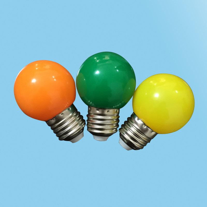 led彩色灯泡e27螺口小彩泡户外装饰ktv室内七彩光源圣诞节日灯泡