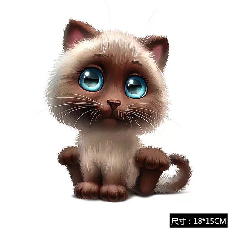 汽车贴纸3d立体可爱卡通卡通猫猫咪车身车尾汽车装饰贴