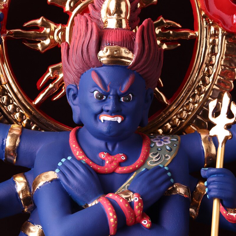 军荼利明王佛像纯铜密宗五大明王供奉摆件军荼利夜叉明王佛像