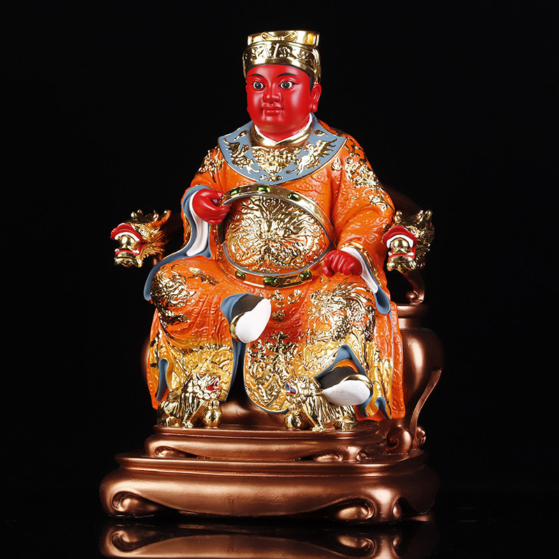 郭圣王神像 广泽尊王 保安尊王树脂手工彩绘道教供奉保平安摆件