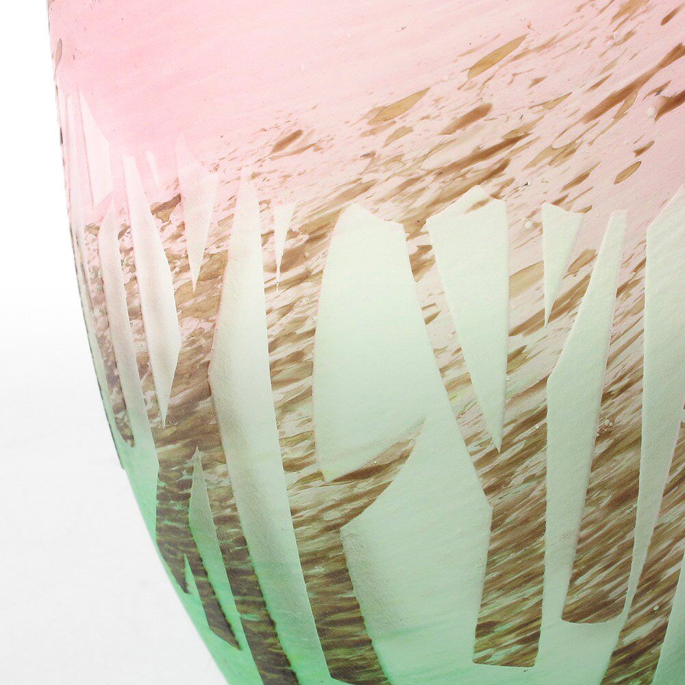 珈琏月夜野工房手工烧制玻璃杯啤酒杯水杯木立樱花花粉玻璃杯