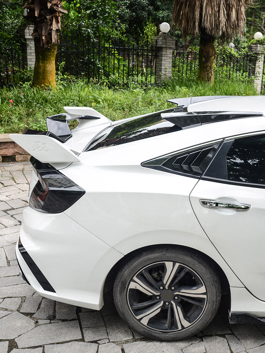 思域适用于打孔车翼跑车风翼tr新思域尾翼顶翼车身