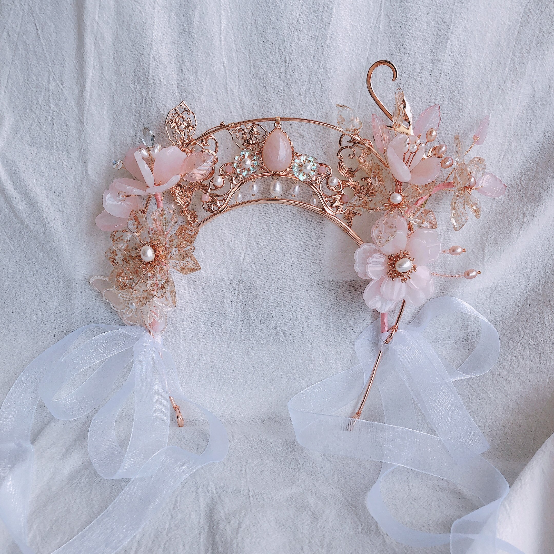 仙女明珠原创手作重工华丽圣母发冠发饰