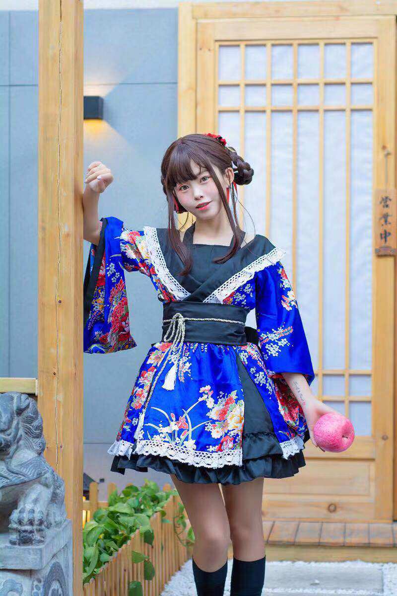 新款极乐净土和服女仆装cos日本樱花动漫舞蹈洛丽塔女cosplay服装
