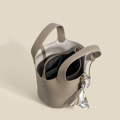 zara水桶包2021新款女包软皮丝巾个性流行休闲单肩斜挎菜篮子包