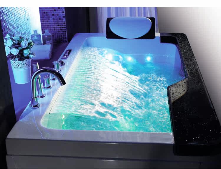 佛山出口多功能瀑布进水按摩冲浪泡泡按摩浴缸