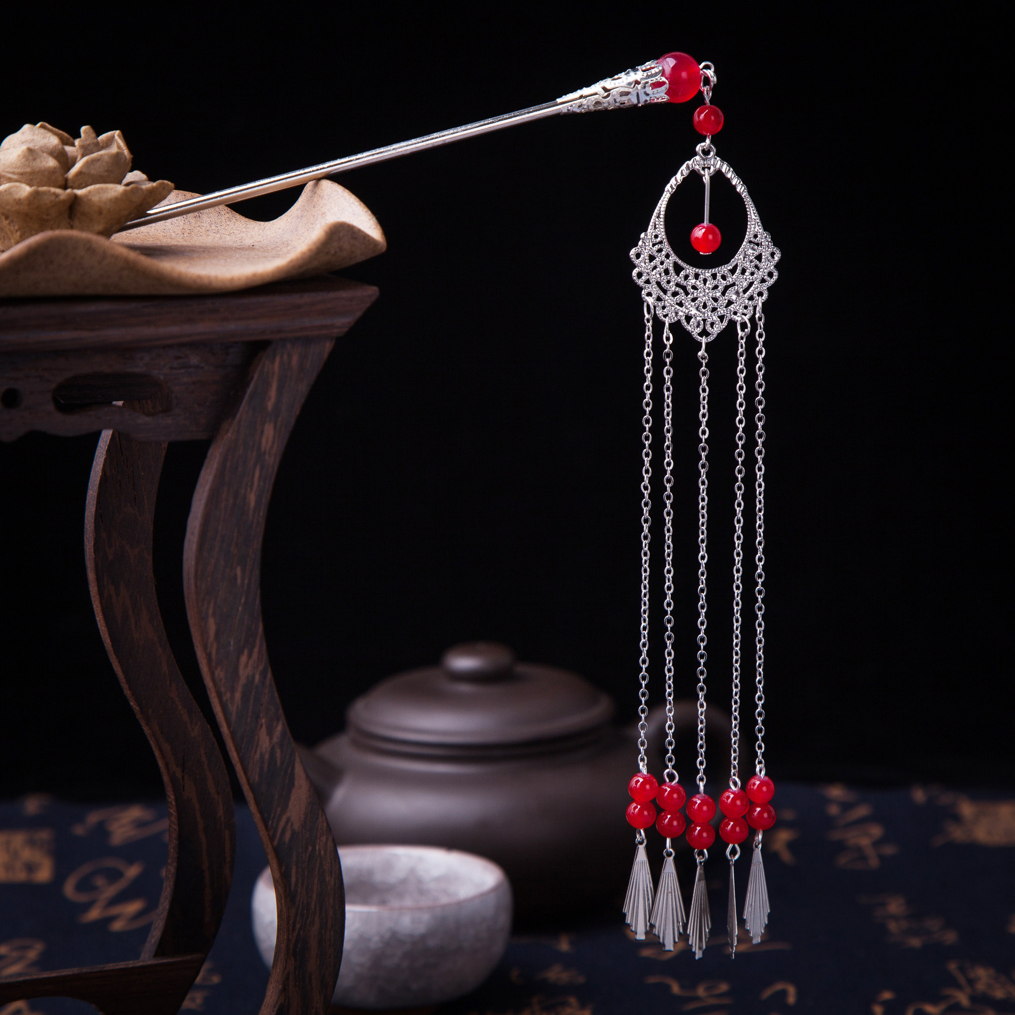 古装头饰复古发簪古典宫廷步摇古代簪子公主流苏长古风饰品中国风