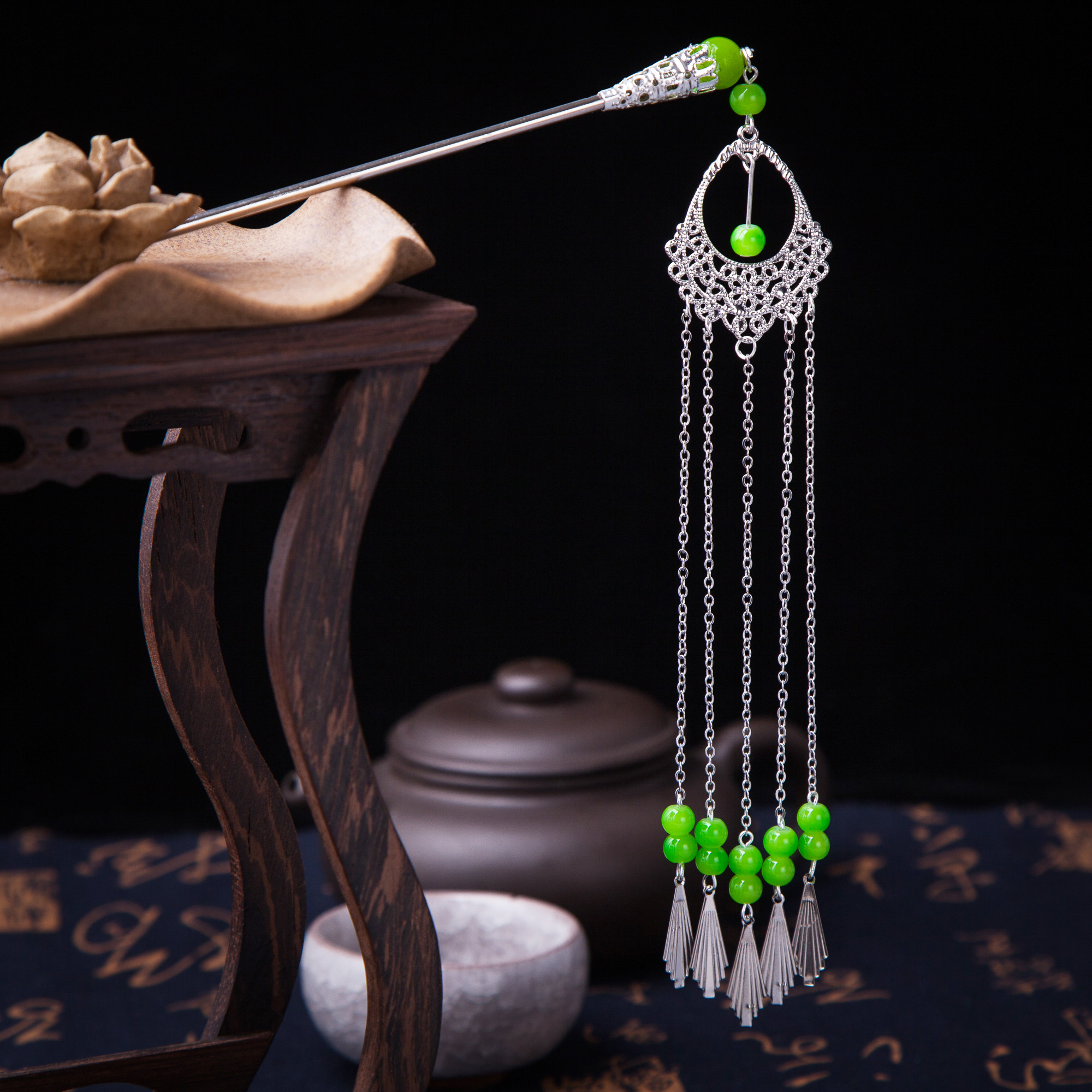 古装头饰复古发簪古典宫廷步摇古代簪子公主流苏长古风饰品中国风