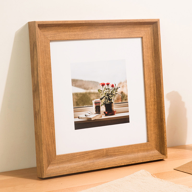 创意复古正方形相框十字绣裱框书法字画装裱外框相框