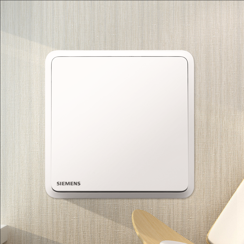 西门子开关插座灵蕴白色家用面板一开开多一位中途多控开关