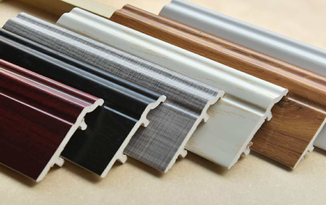 饰黑白灰拍一件一米价 8厘米pvc踢脚线高分子贴脚线墙角线地脚线装