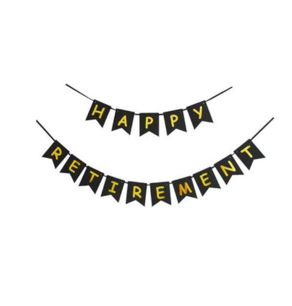 公司同事退休快乐布置气球happyretirement聚会背景墙节日装扮用品