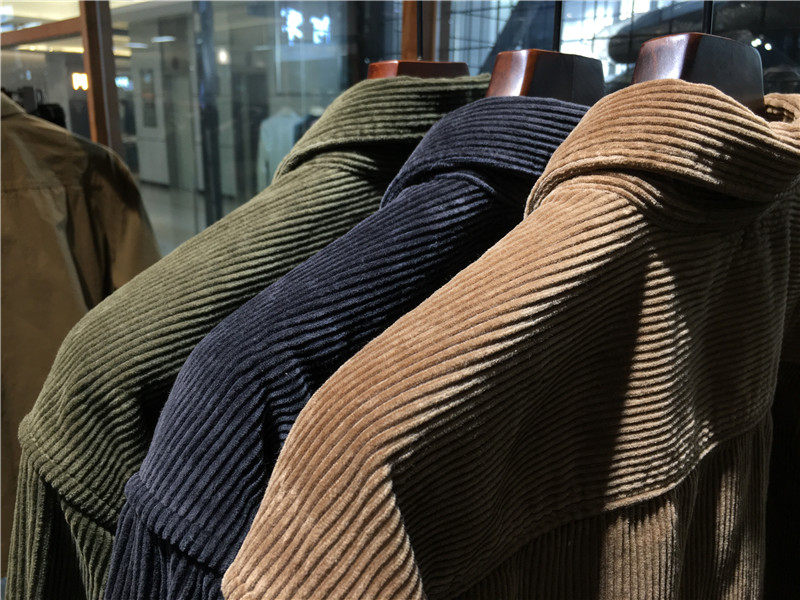 moratatolkien重磅复古灯芯绒工装衬衫外套冬季加厚长袖衬衫