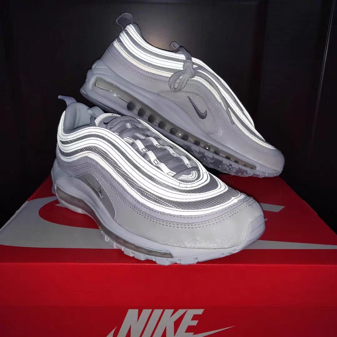 nikeairmax纯白子弹3m反光男女跑步鞋