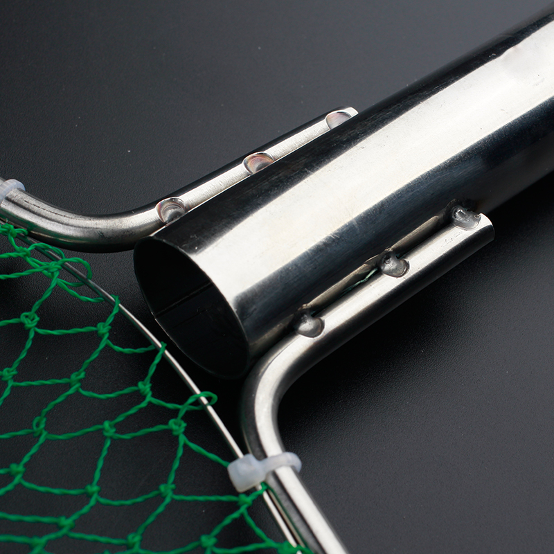 人气包邮不锈钢实心抄网头加厚长杆渔具配件钓鱼抄网头
