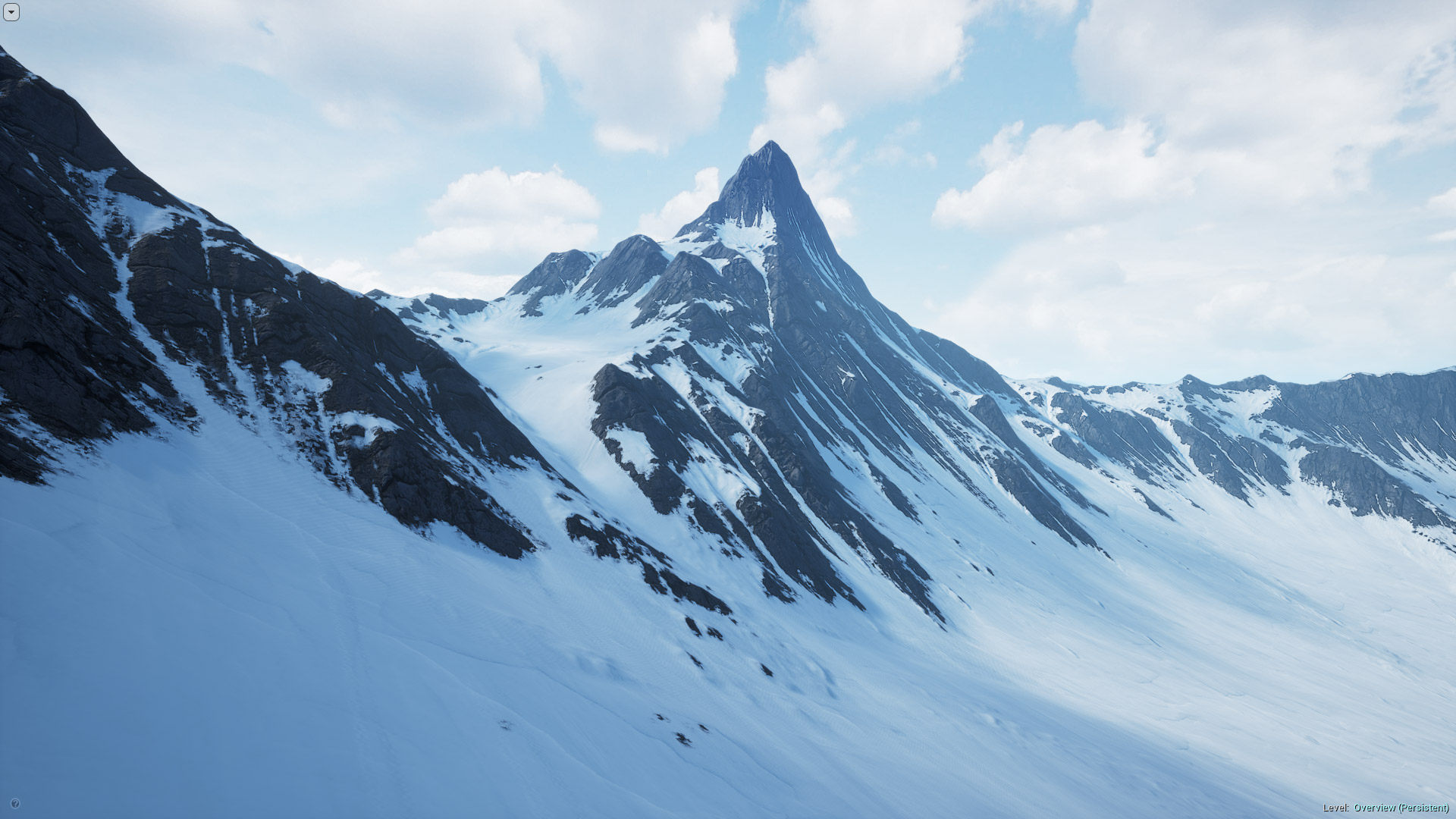 冬天冬季极地雪山山脉场景虚幻ue4snowymountains设计素材