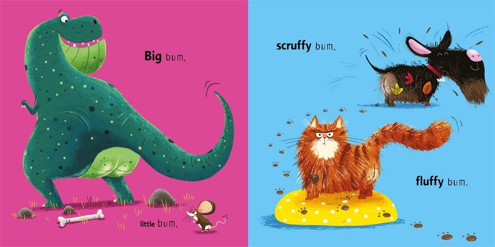 动物现货进口英文原版bums屁股儿童英语启蒙儿童读物原版书