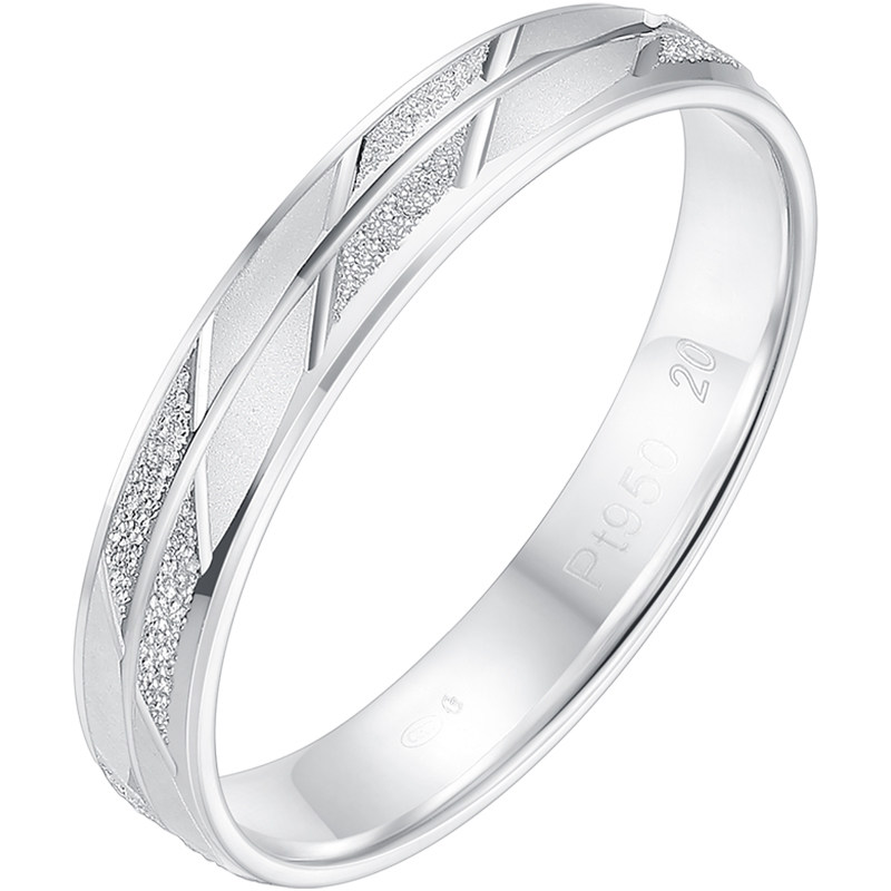 情侣crd克徕帝戒指铂金男女白金pt950素戒专柜手饰