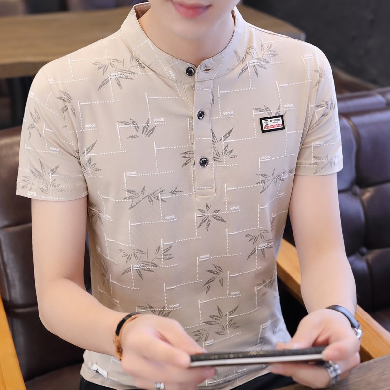 男士短袖t恤夏季2022新款潮流体恤纯棉潮牌半袖男装polo衫上衣服