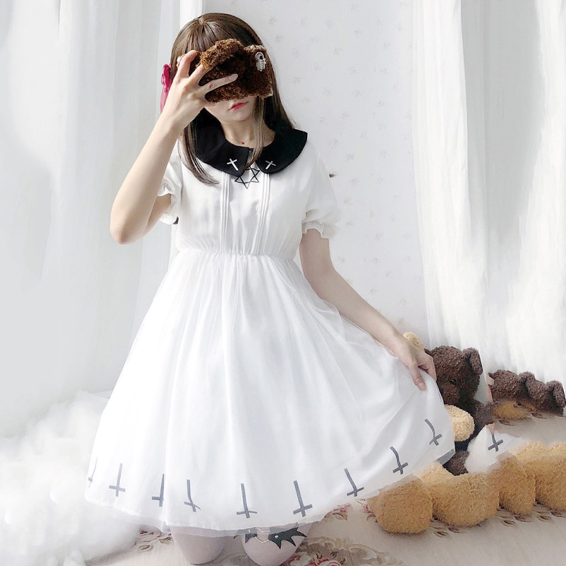 新款长袖伪娘衣服女装大佬套装cos用品软妹cd变装洛丽塔裙子萝莉