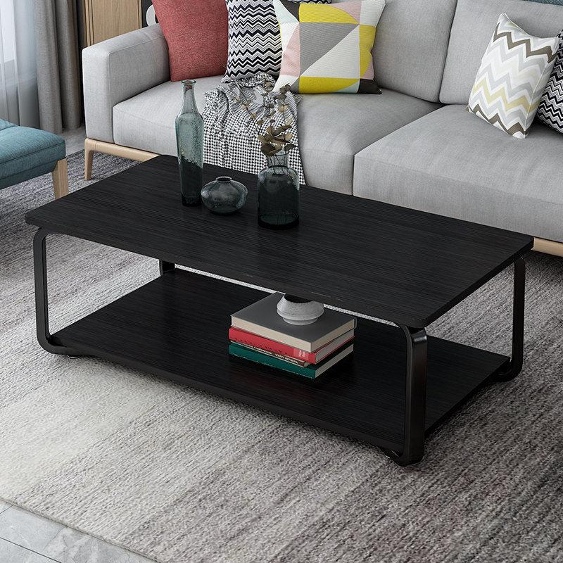 小茶几简约现代创意茶桌客厅家用小户型小茶台钢木质长方形木小桌