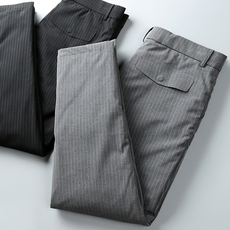 冬季不臃肿恒温保暖90白鹅绒填充男士加厚商务直筒休闲羽绒裤外穿