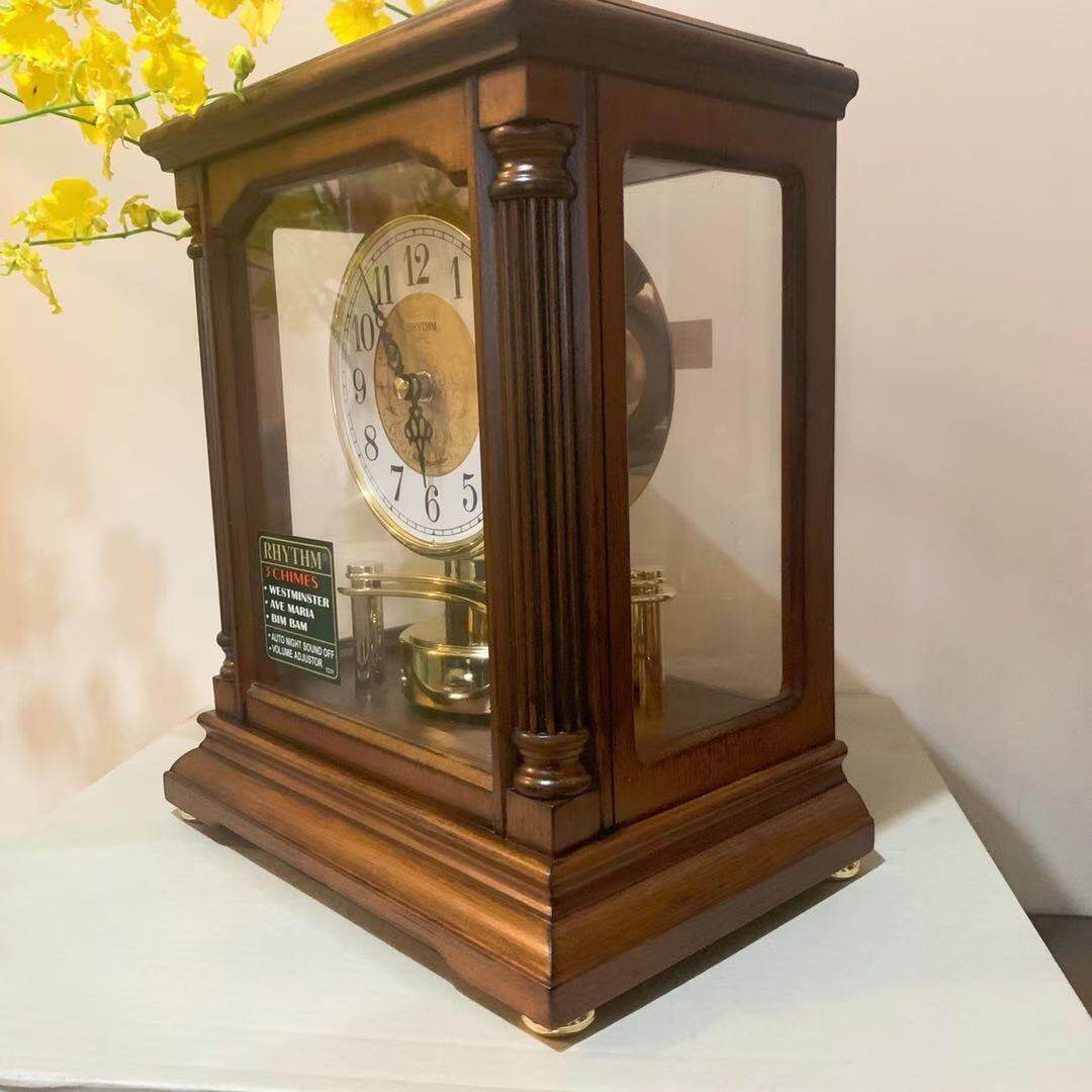 正品rhyth日本丽声三重敲钟旋转客厅办公室玄关座钟