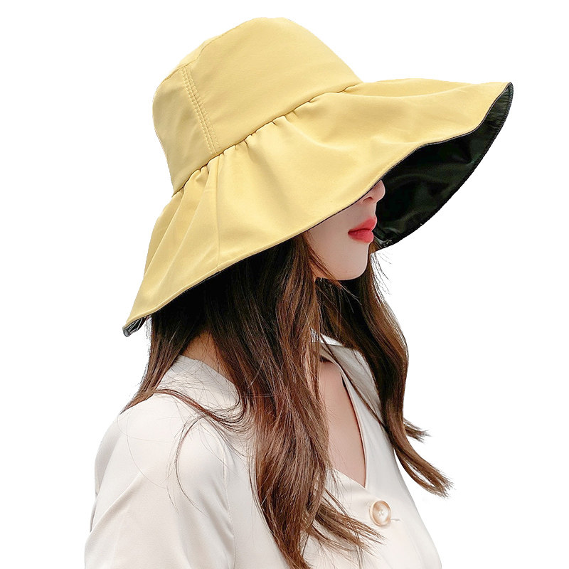 黑胶防晒遮阳遮阳帽帽子女士夏季遮脸防紫外线太阳帽帽子