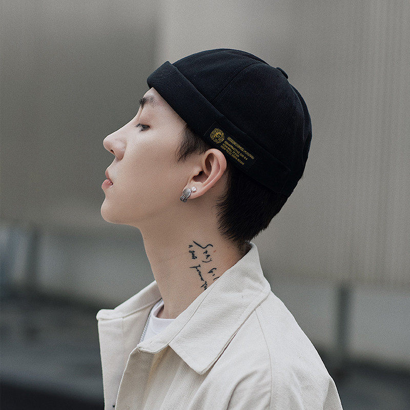 地主皮帽帽子生冷学生情侣复古时尚瓜皮帽男帽子