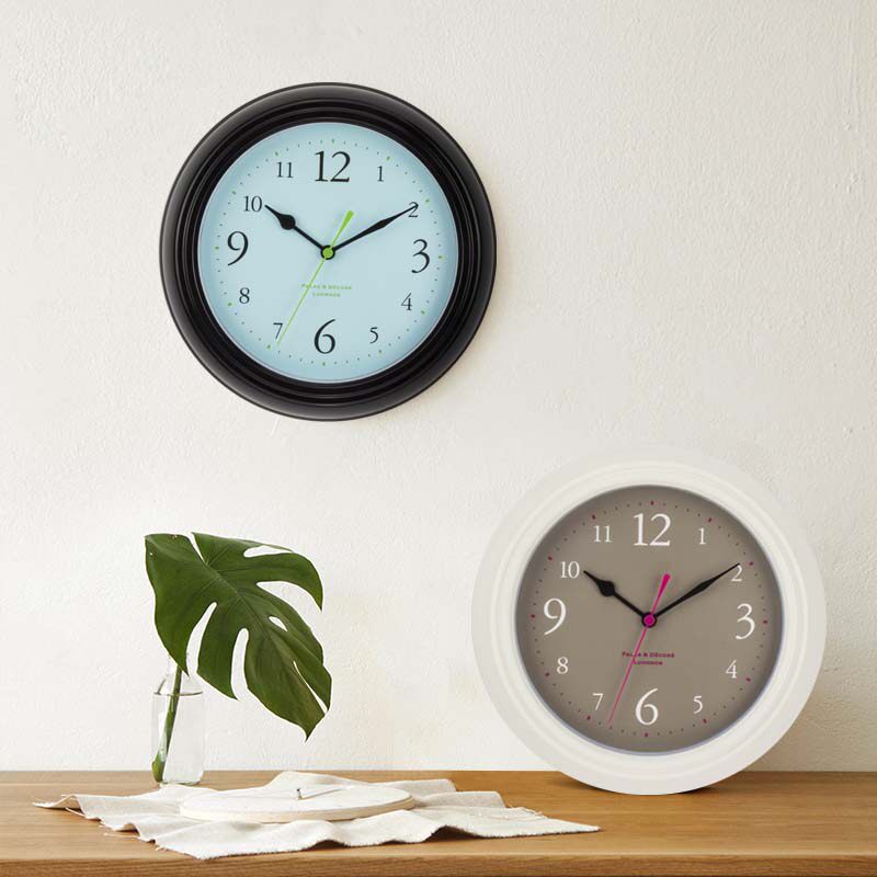现代简约静音圆形时钟创意挂钟客厅钟卧室钟表美式家用壁挂钟壁钟