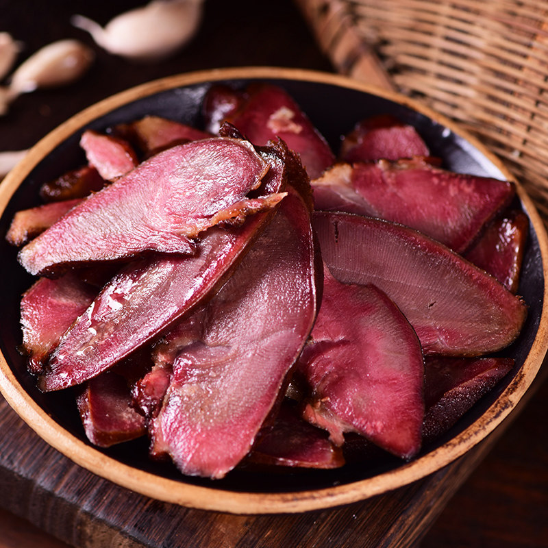 腊猪舌头重庆永川特产梳妆台450g四川烟熏口条腌肉