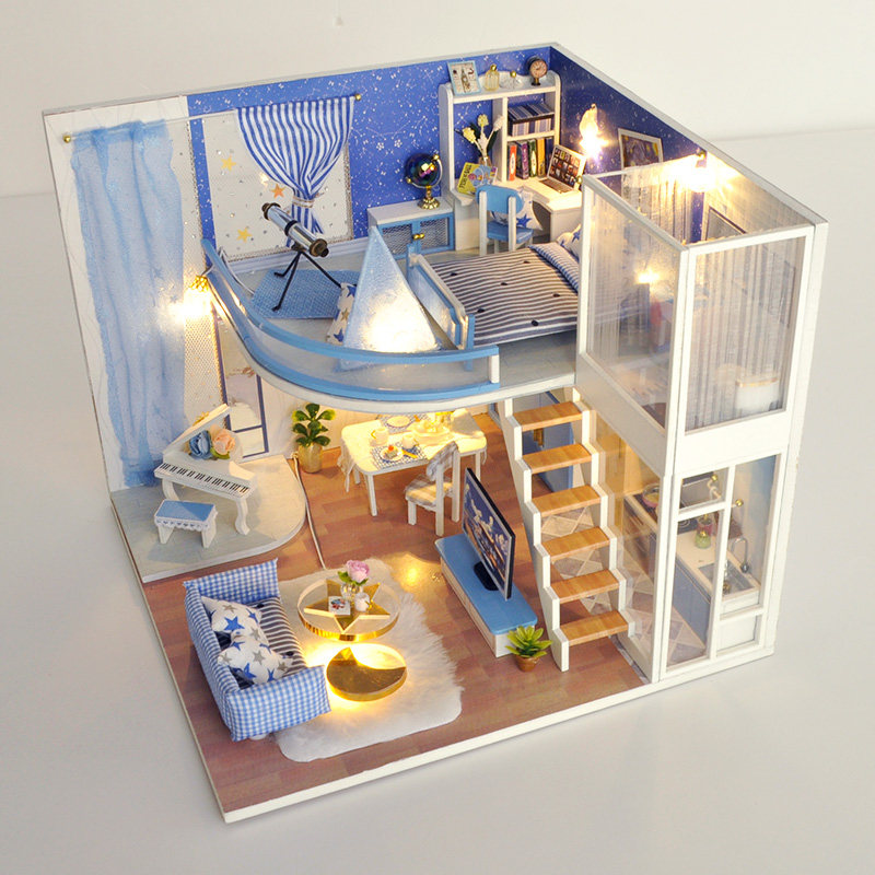 diy小屋阁楼梦星空手工制作小房子模型