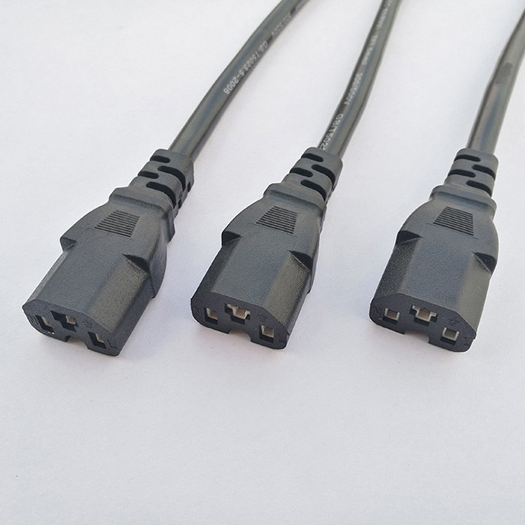 电动电动车车动力电池通用型电源插头输出连接线品字电动车线类