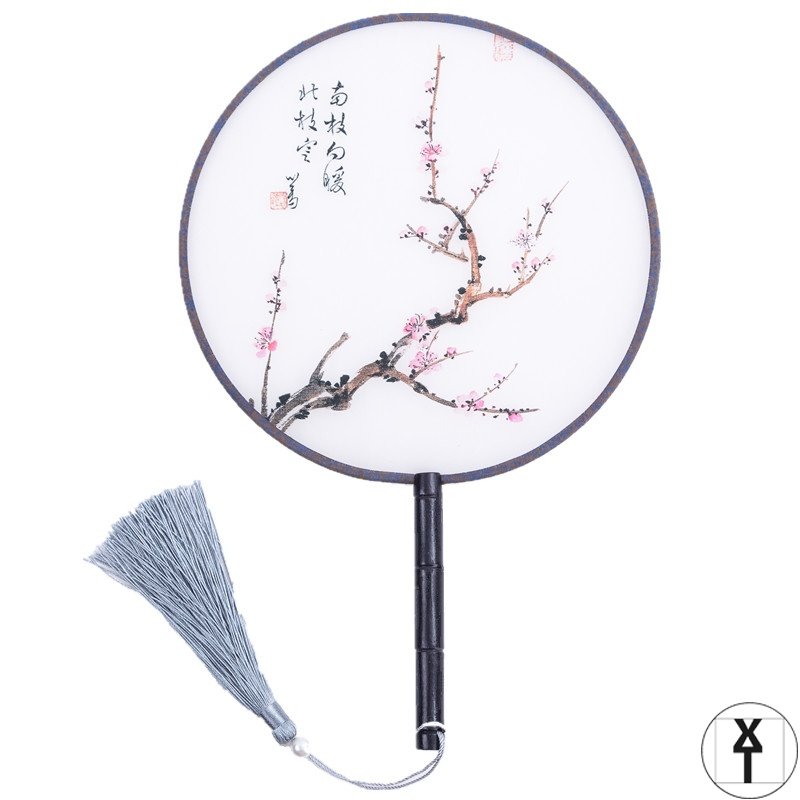 半透明古风装饰团扇双面宫扇圆形扇子扇子