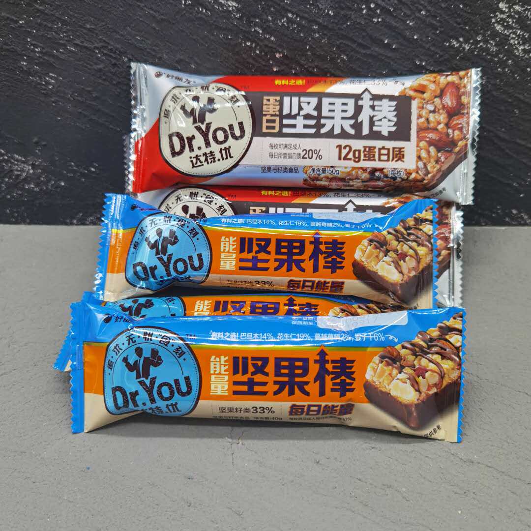 好丽友坚果能量棒达特优巧克力蛋白代餐饼干零食薄脆饼干