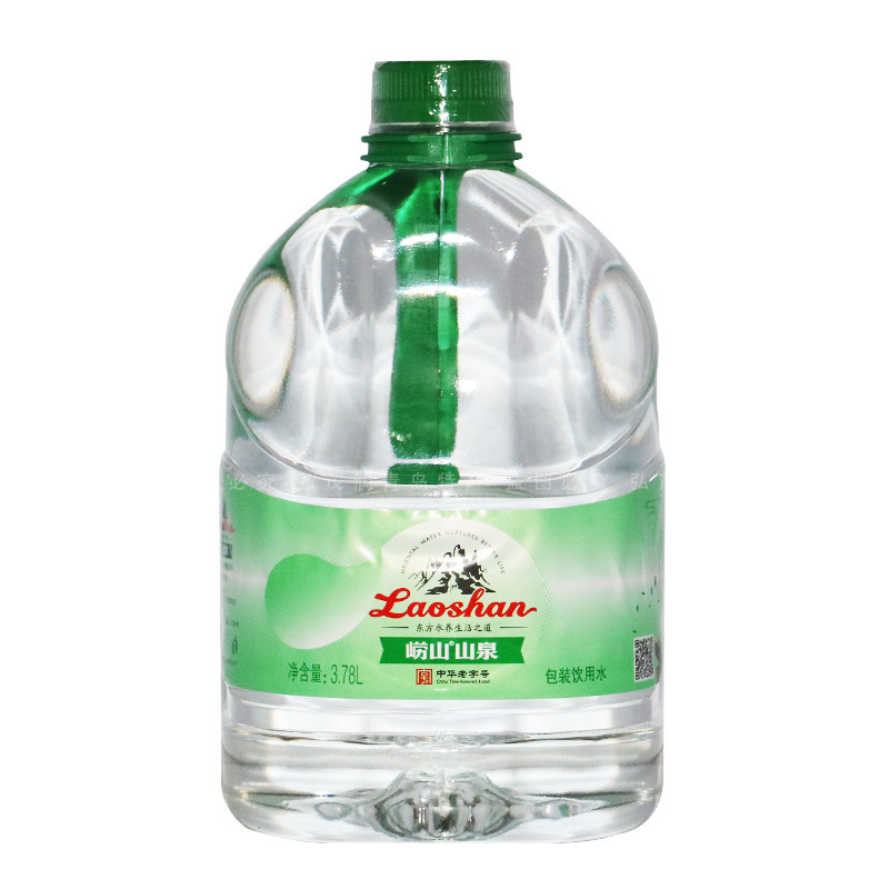 崂山山泉水加仑一加仑3.78l4桶矿泉水泡茶饮用水弱碱饮用水